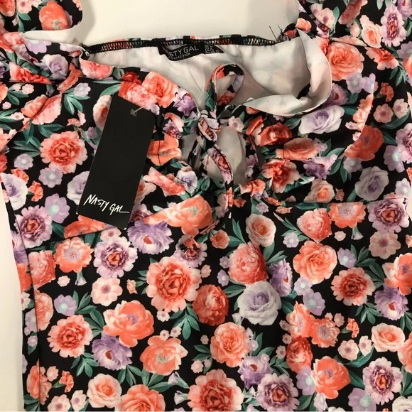 Nasty Gal We've Gotta Grow Floral Mini Dress Size 8 - Picture 6 of 10